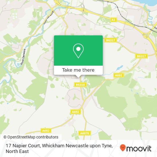 17 Napier Court, Whickham Newcastle upon Tyne map