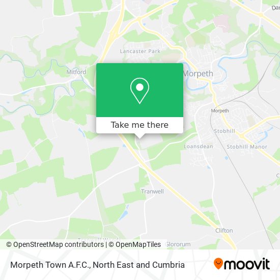 Morpeth Town A.F.C. map