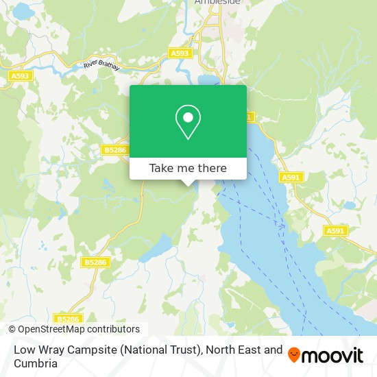 Low Wray Campsite (National Trust) map