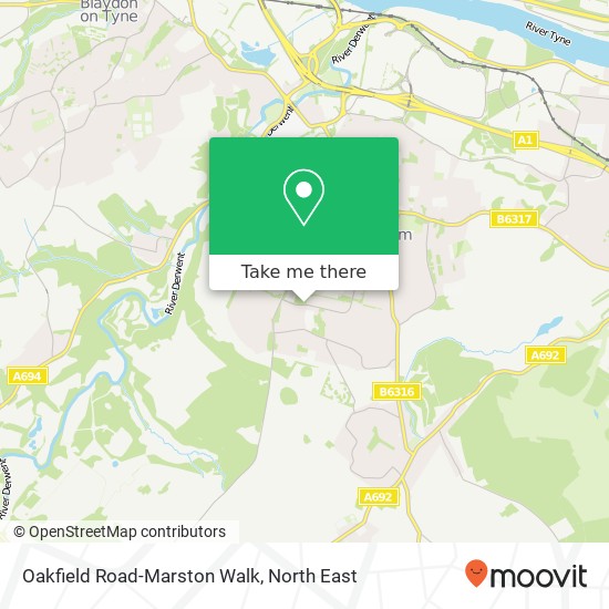 Oakfield Road-Marston Walk map