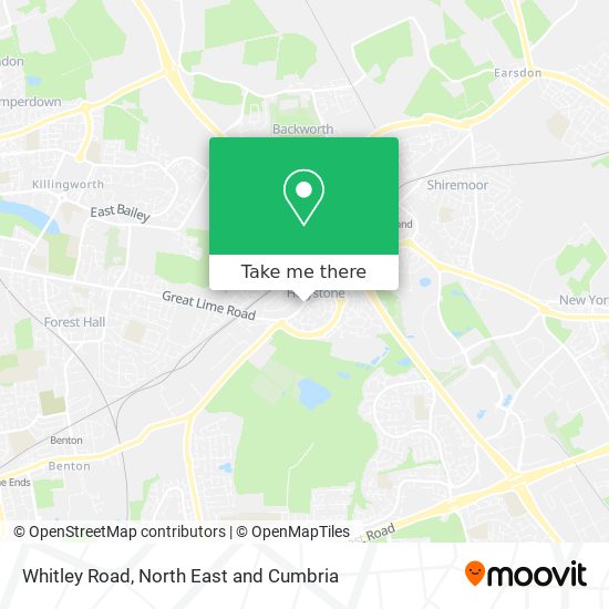 Whitley Road map