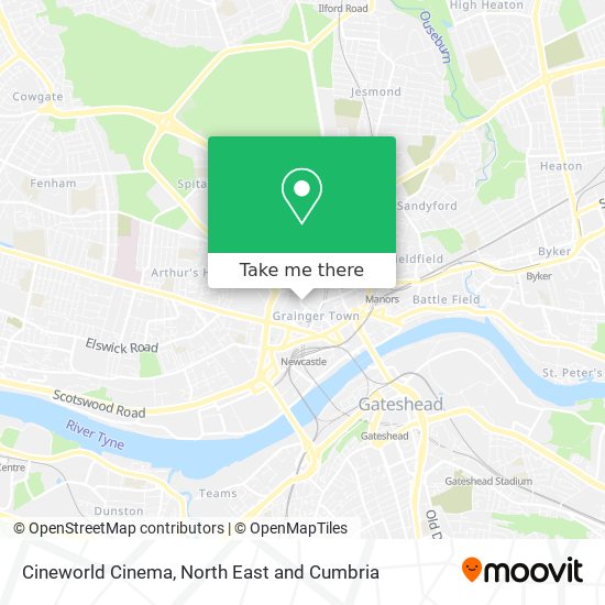 Cineworld Cinema map