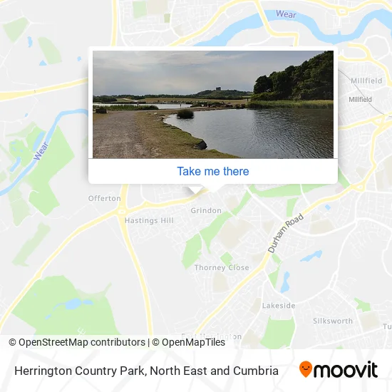 Herrington Country Park map