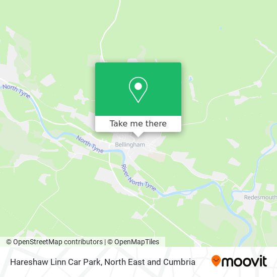 Hareshaw Linn Car Park map