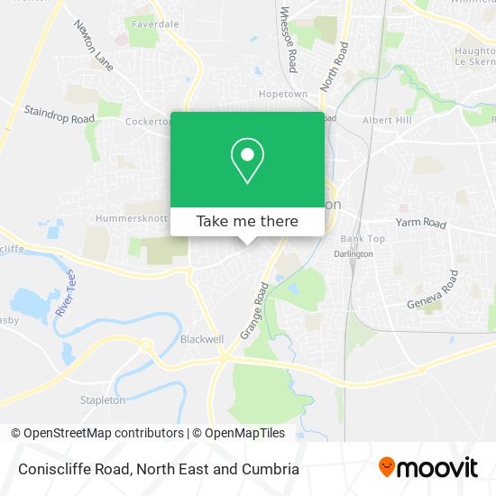 Coniscliffe Road map