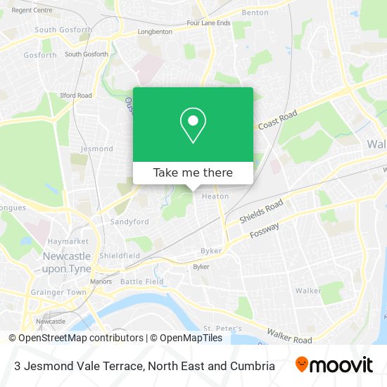 3 Jesmond Vale Terrace map