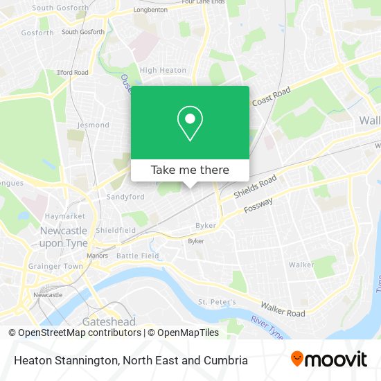 Heaton Stannington map