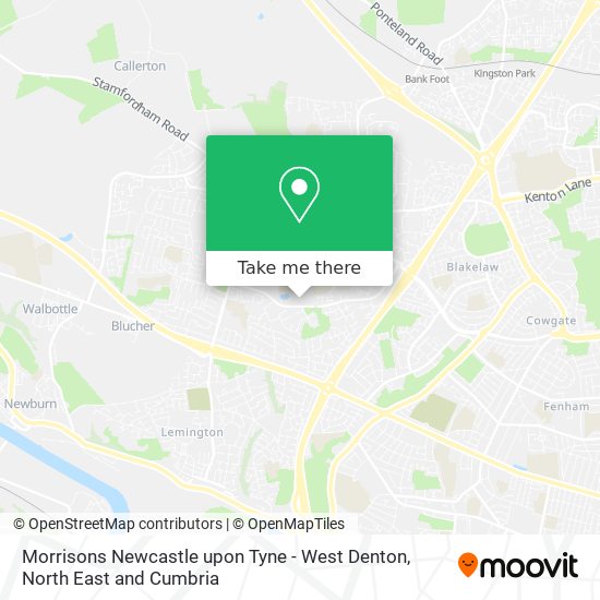 Morrisons Newcastle upon Tyne - West Denton map