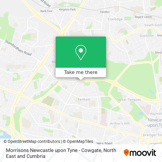 Morrisons Newcastle upon Tyne - Cowgate map