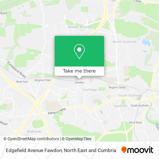 Edgefield Avenue Fawdon map