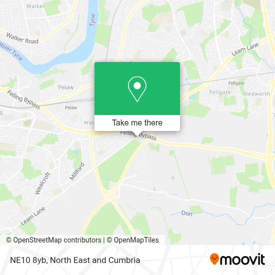 How to Get to NE10 8yb in Gateshead by Bus, Underground or Train?