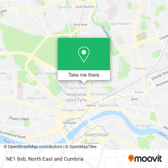 NE1 8sb map