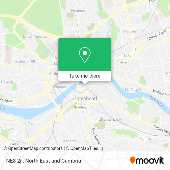 How to Get to NE8 2jr in Gateshead by Bus or Underground?