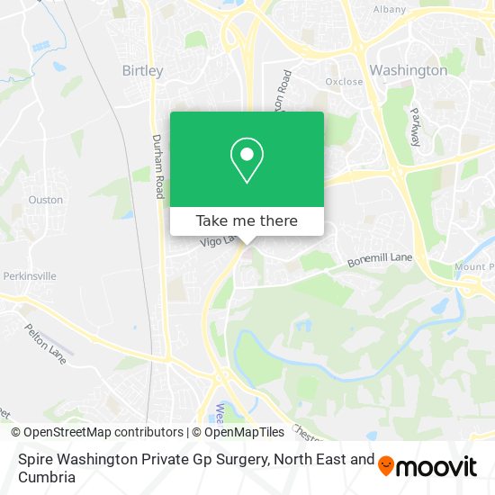 Spire Washington Private Gp Surgery map