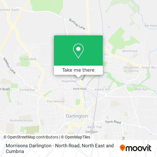 Morrisons Darlington - North Road map