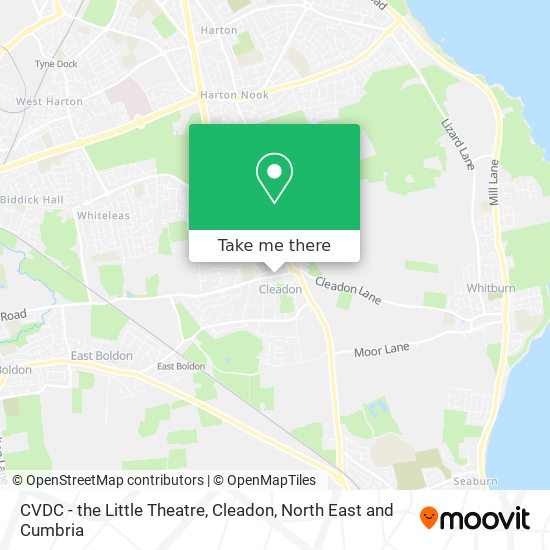 CVDC - the Little Theatre, Cleadon map