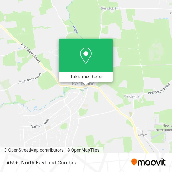 How to Get to A696 in Northumberland by Bus or Underground?
