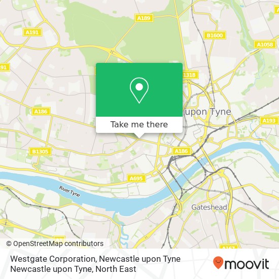 Westgate Corporation, Newcastle upon Tyne Newcastle upon Tyne map