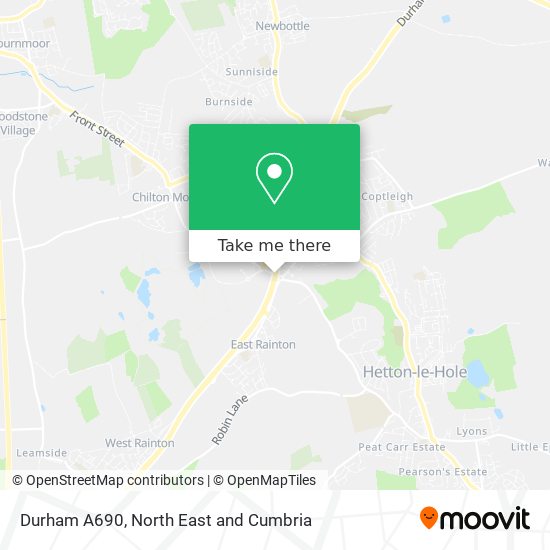 Durham A690 map