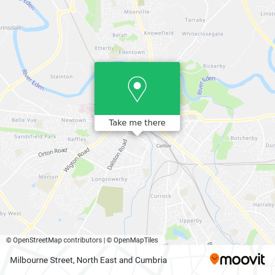 Milbourne Street map