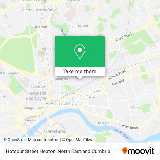 Hotspur Street Heaton map