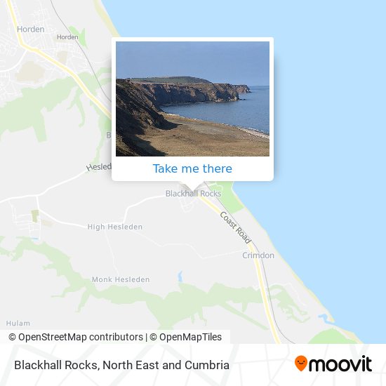 Blackhall Rocks map