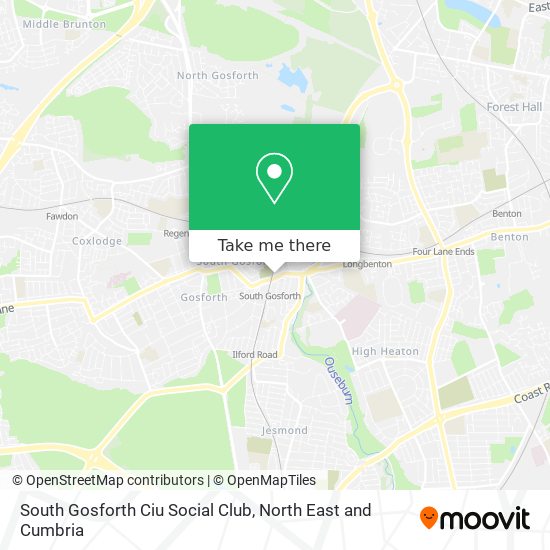 South Gosforth Ciu Social Club map
