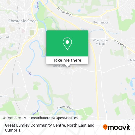 Great Lumley Community Centre map
