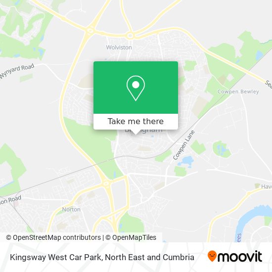 Kingsway West Car Park map