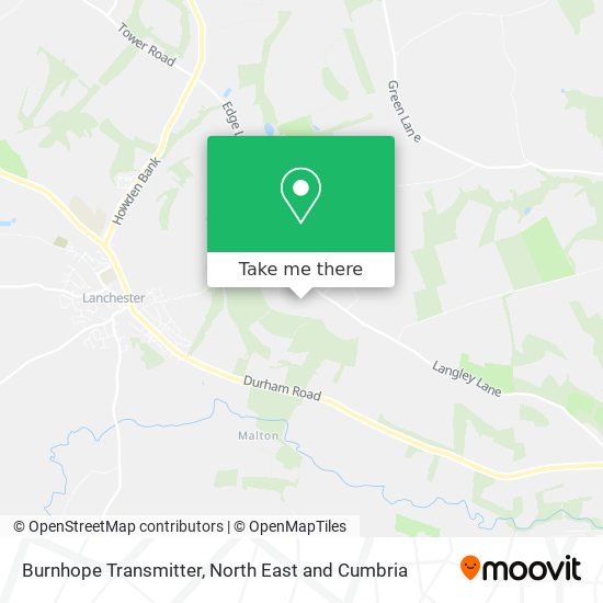 Burnhope Transmitter map