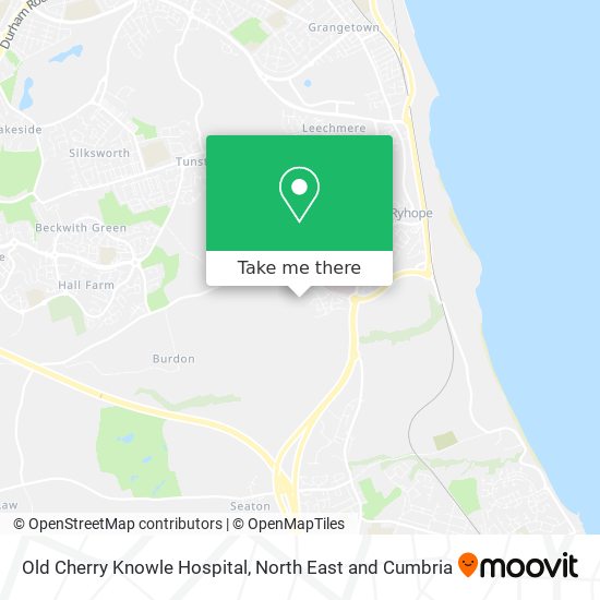 Old Cherry Knowle Hospital map