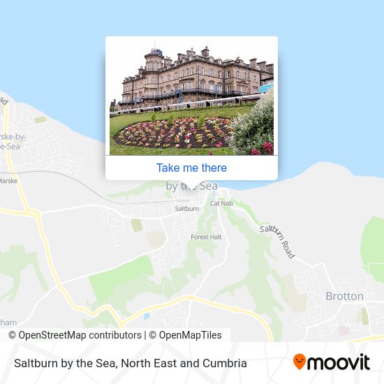 How to get to Saltburn by the Sea in Redcar And Cleveland by bus or train?