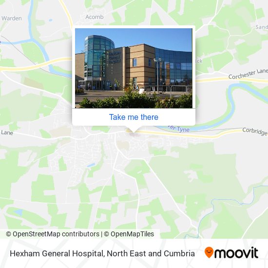Hexham General Hospital map