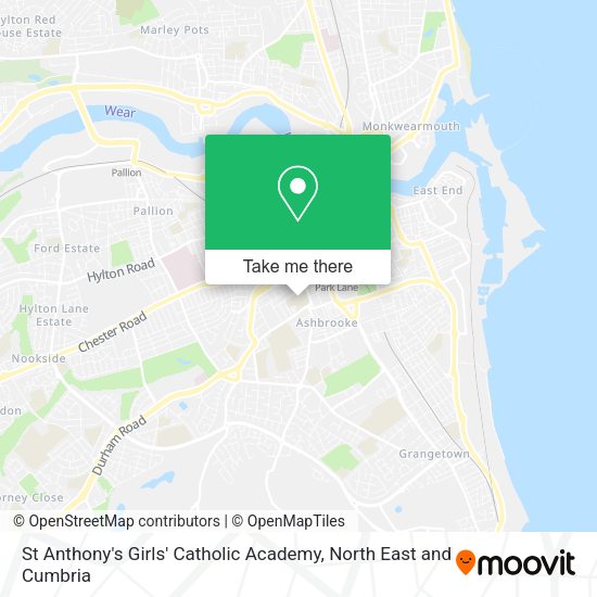 St Anthony's Girls' Catholic Academy map