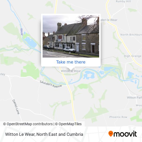 How to get to Witton Le Wear in County Durham by bus?