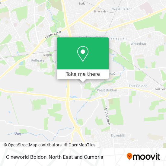 Cineworld Boldon map