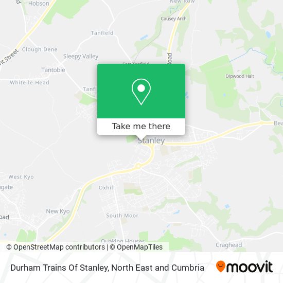 Durham Trains Of Stanley map