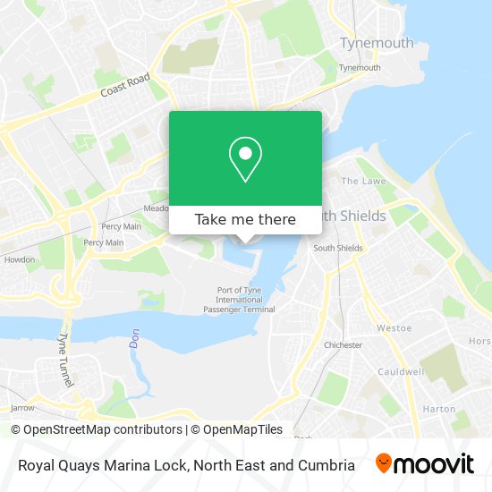 Royal Quays Marina Lock map