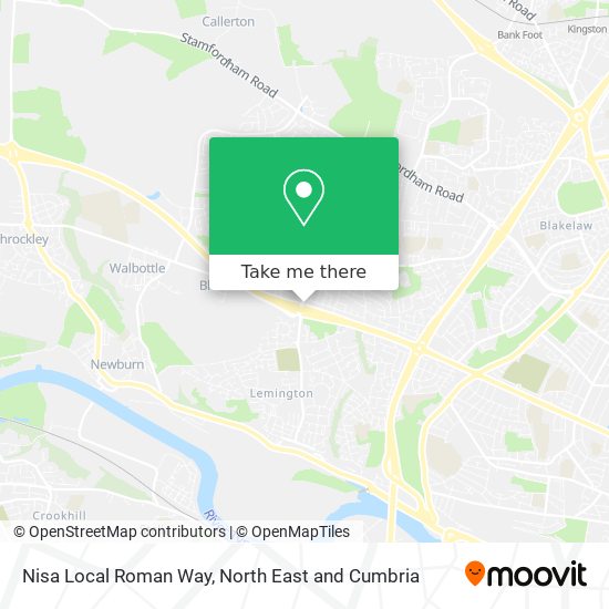 Nisa Local Roman Way map