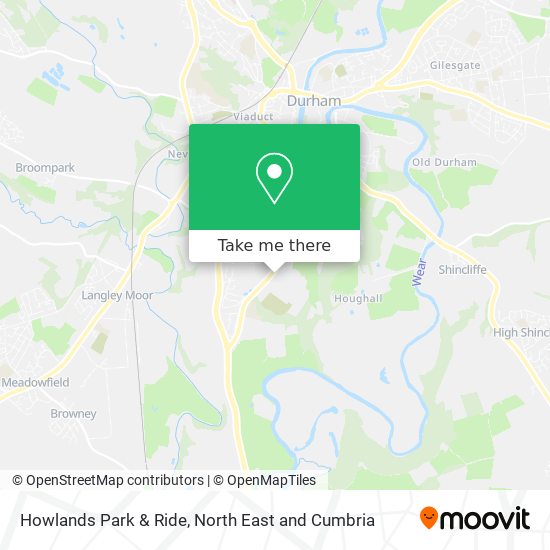 Howlands Park & Ride map