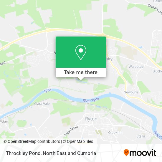 Throckley Pond map