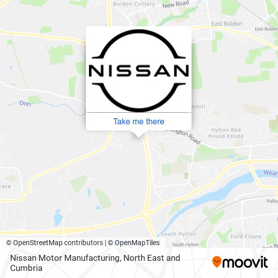 Nissan Motor Manufacturing map