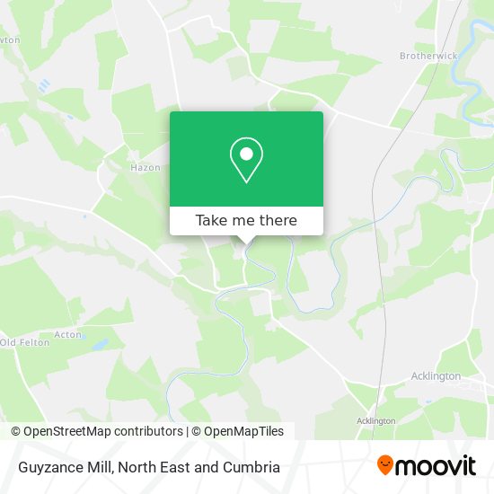 Guyzance Mill map