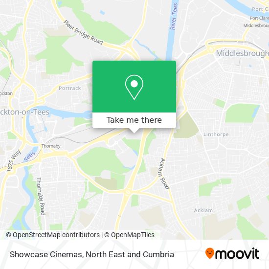 Showcase Cinemas map