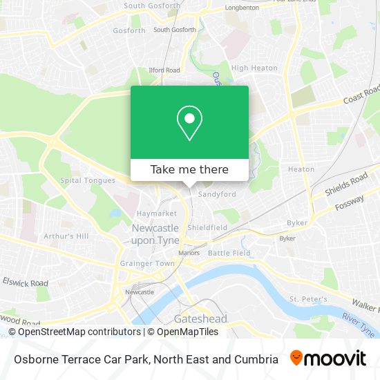 Osborne Terrace Car Park map