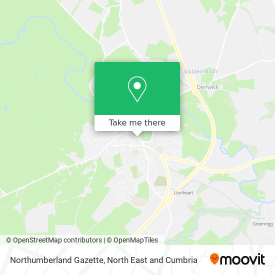 Northumberland Gazette map