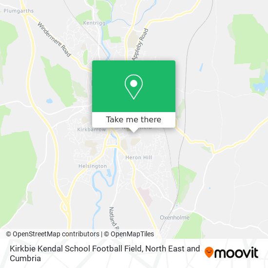Kirkbie Kendal School Football Field map