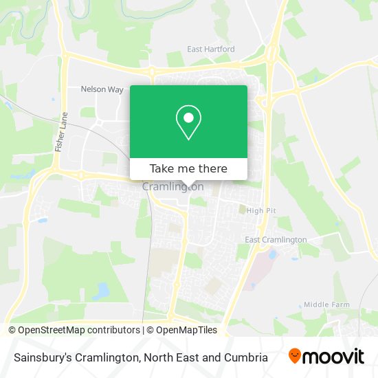 Sainsbury's Cramlington map