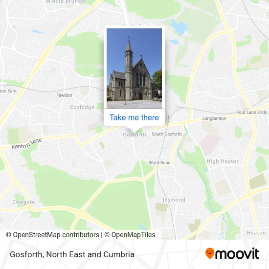 How to Get to Gosforth in Newcastle Upon Tyne by Bus or Underground?