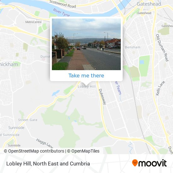 Lobley Hill map
